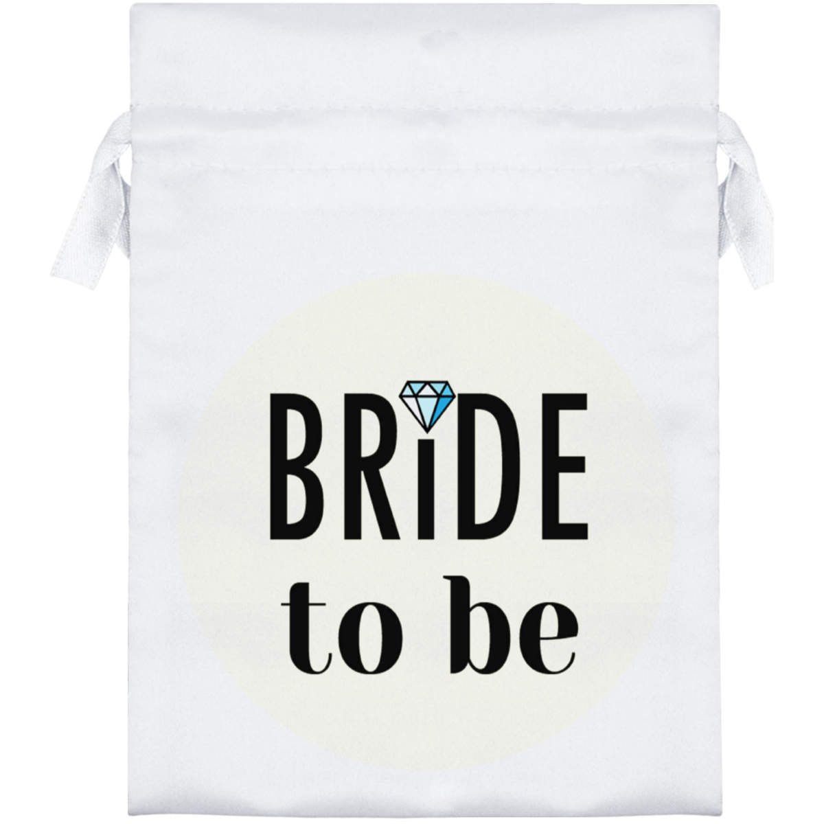 18cm 'Bride To Be' Satin Drawstring Bag / Pouch (SB00089138)
