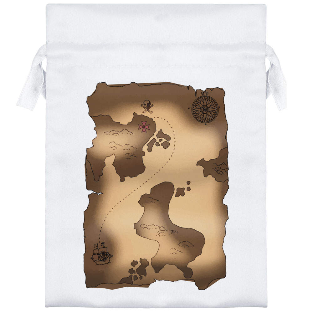 'Pirate Treasure Map' Satin Drawstring Bag/Pouch (SB047772) - Picture 11 of 25