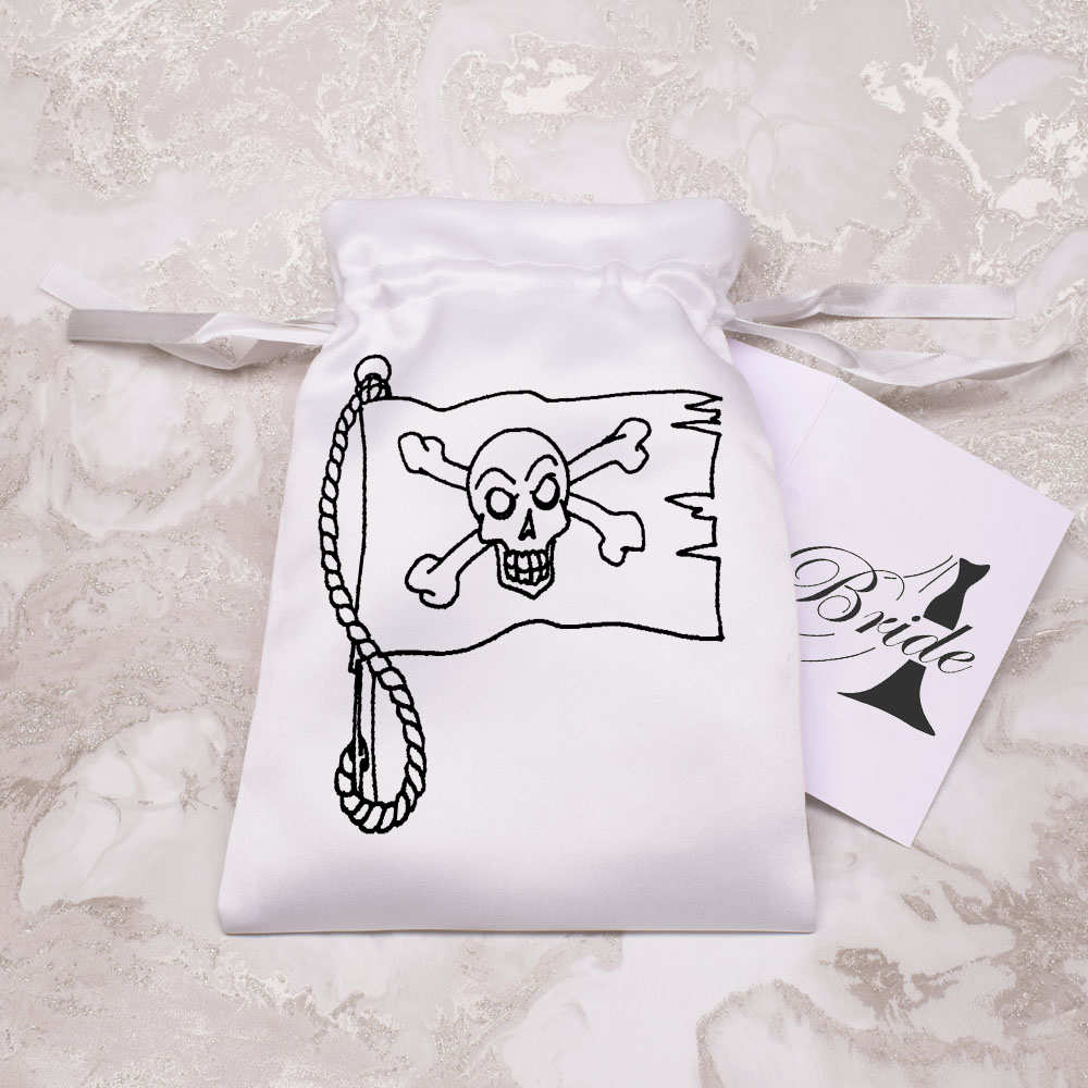 'Pirate Flag' Satin Drawstring Bag/Pouch (SB010270) - Picture 17 of 25