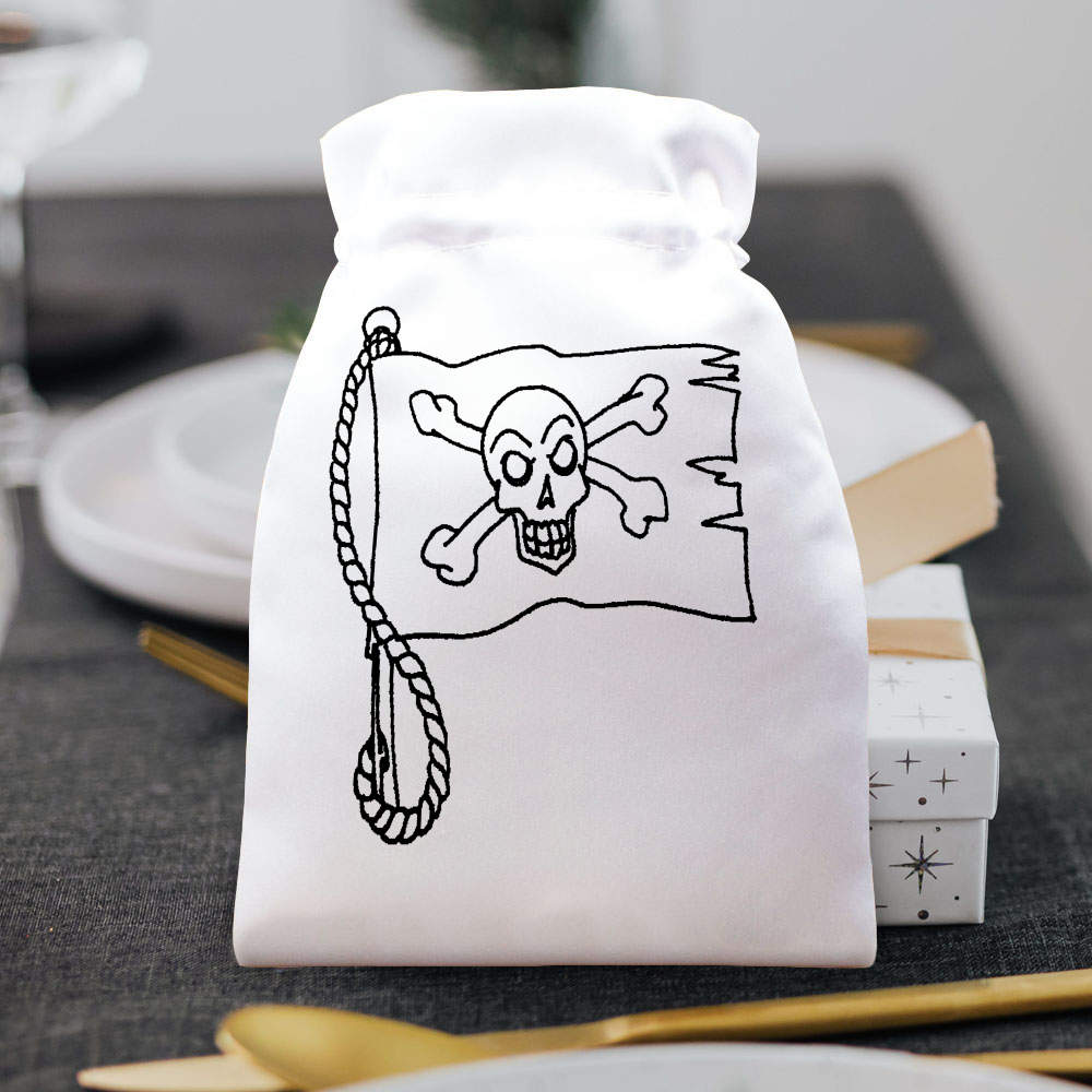 'Pirate Flag' Satin Drawstring Bag/Pouch (SB010270) - Picture 20 of 25