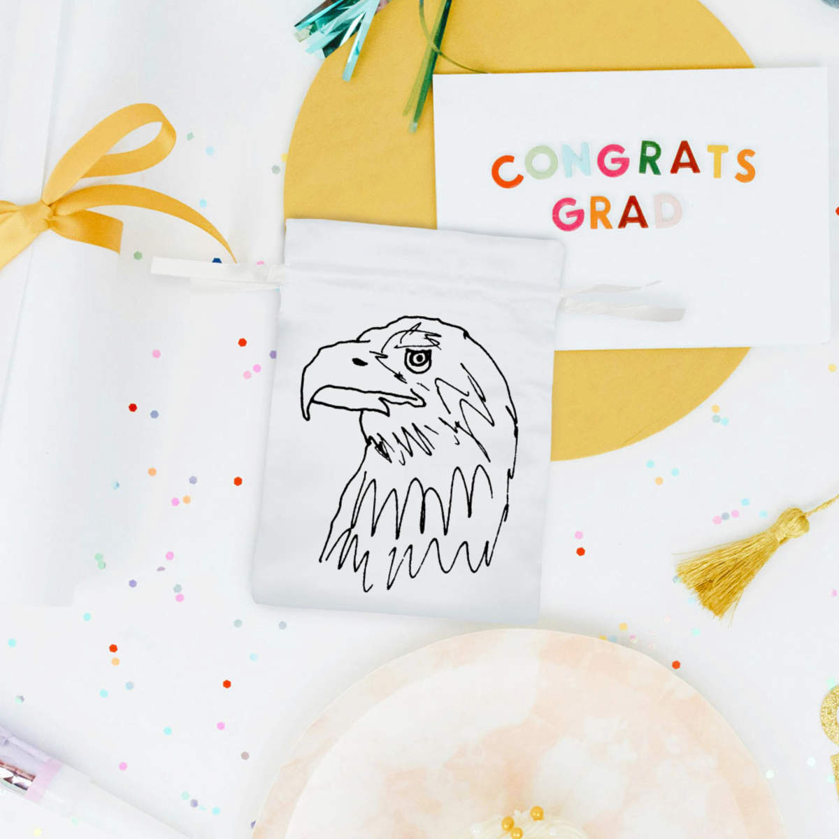 'Golden Eagle' Satin Drawstring Bag/Pouch (SB016344) - Bild 19 von 25