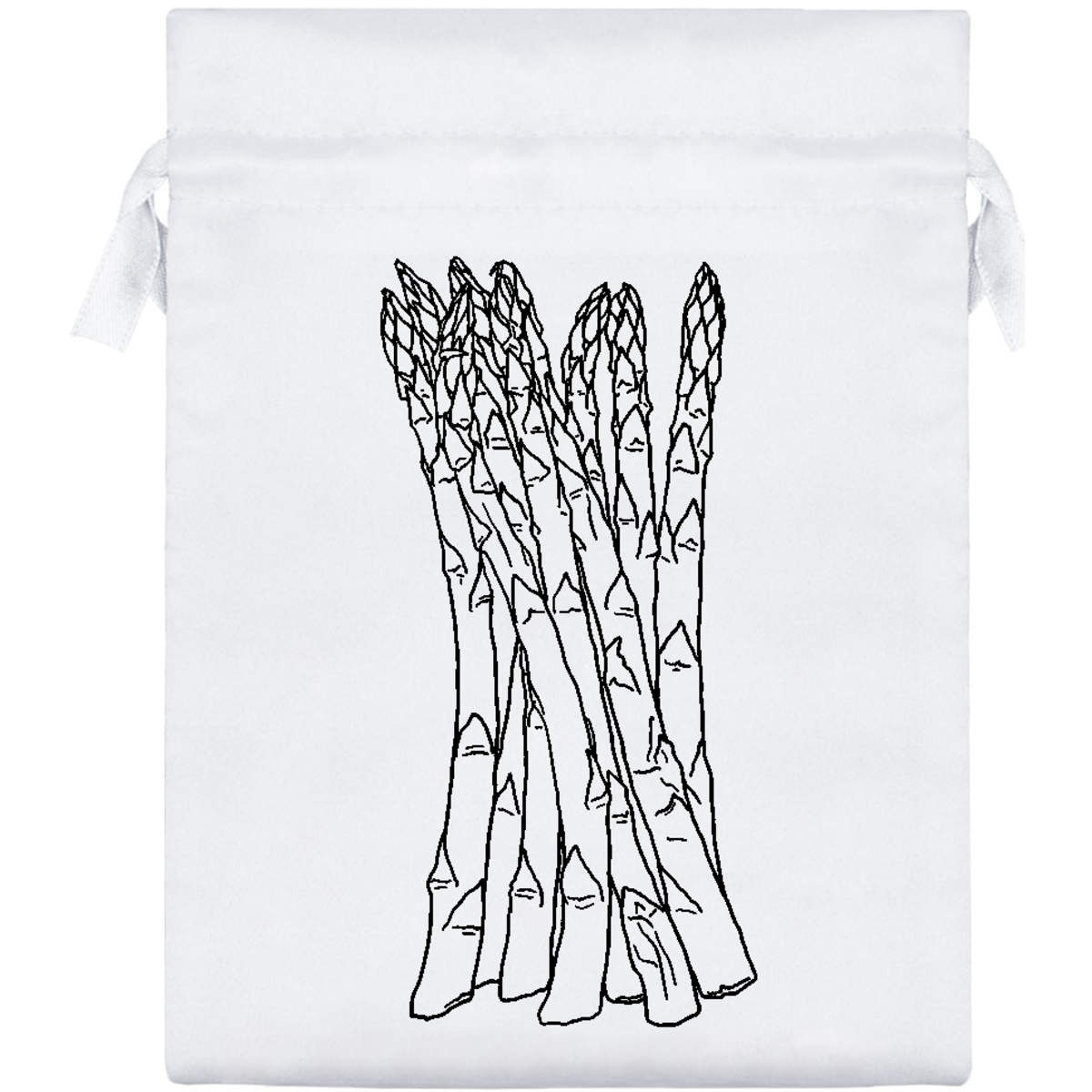 'Asparagus' Satin Drawstring Gift Bag - 15cm x 20cm - Pouch for Wedding Favours, Jewellery, Sweets and Parties (SB00039608)
