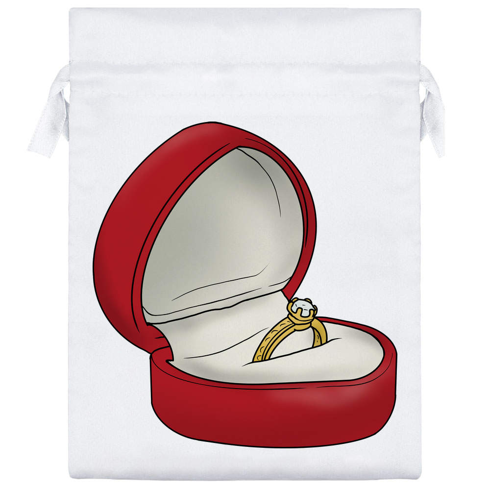 'Engagement Ring' Satin Drawstring Bag/Pouch (SB036249) - Picture 16 of 25