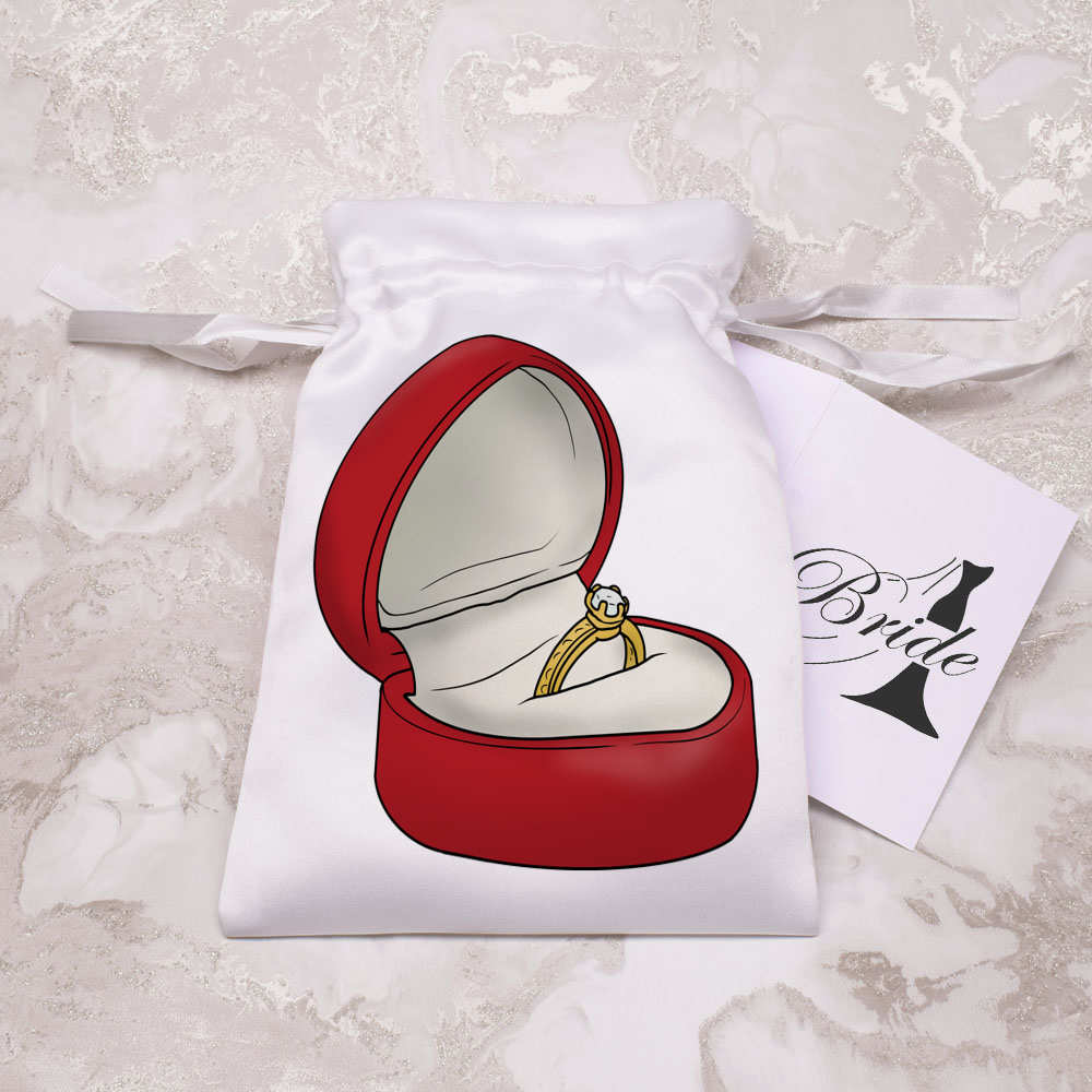 'Engagement Ring' Satin Drawstring Bag/Pouch (SB036249) - Picture 17 of 25
