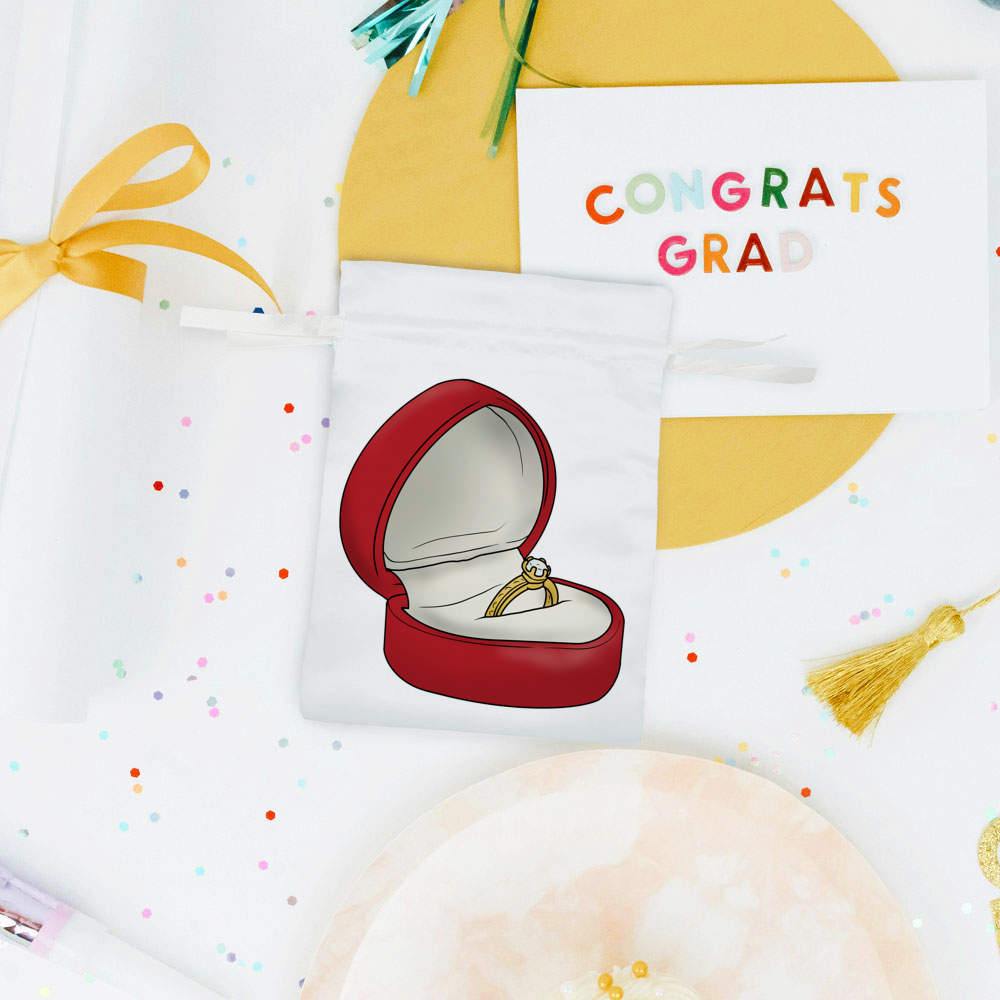 'Engagement Ring' Satin Drawstring Bag/Pouch (SB036249) - Picture 19 of 25