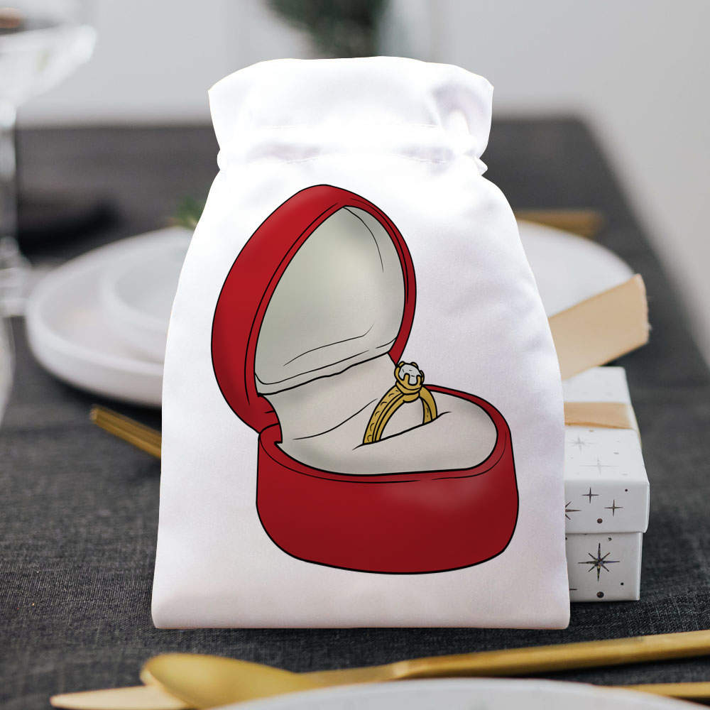 'Engagement Ring' Satin Drawstring Bag/Pouch (SB036249) - Picture 20 of 25