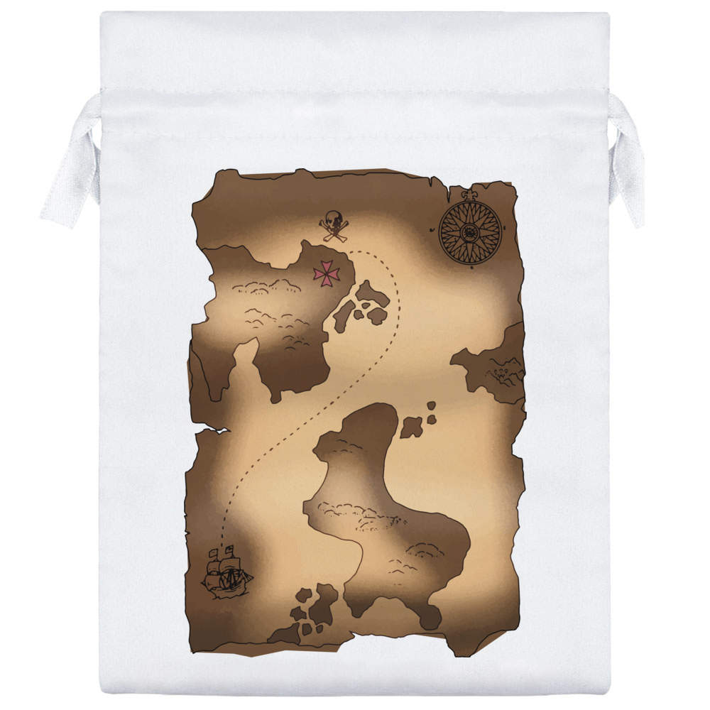 'Pirate Treasure Map' Satin Drawstring Bag/Pouch (SB047772) - Picture 16 of 25