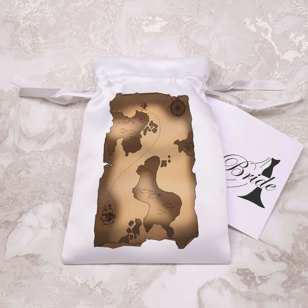 'Pirate Treasure Map' Satin Drawstring Bag/Pouch (SB047772) - Picture 17 of 25
