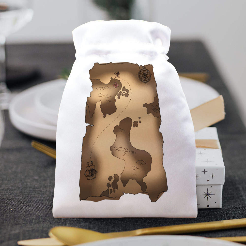 'Pirate Treasure Map' Satin Drawstring Bag/Pouch (SB047772) - Picture 20 of 25