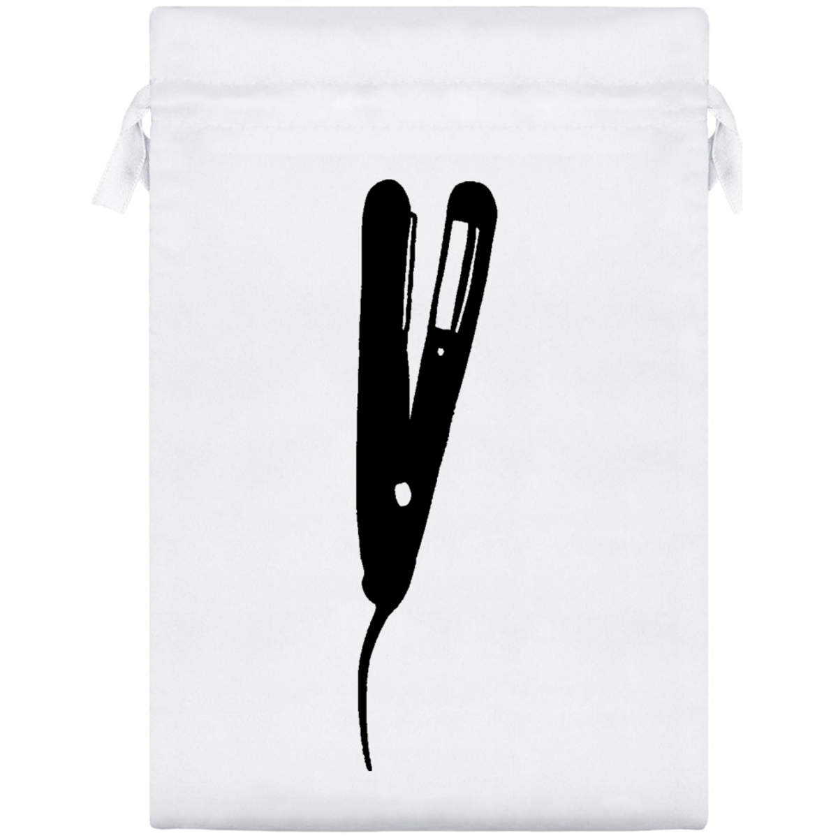 25cm 'Hair Straighteners' Satin Drawstring Bag / Pouch (SB00006393)
