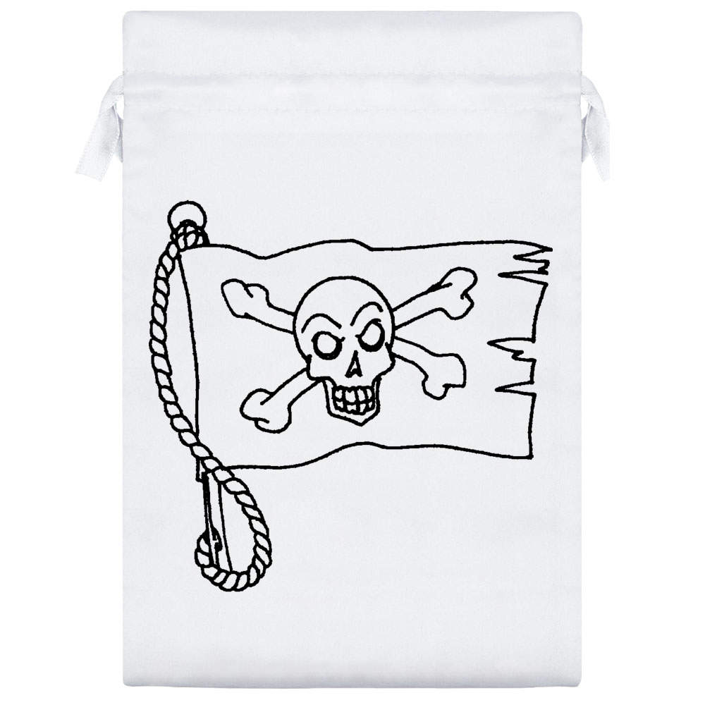 'Pirate Flag' Satin Drawstring Bag/Pouch (SB010270) - Picture 21 of 25