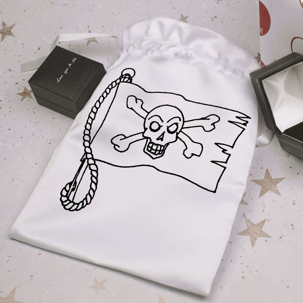 'Pirate Flag' Satin Drawstring Bag/Pouch (SB010270) - Picture 23 of 25