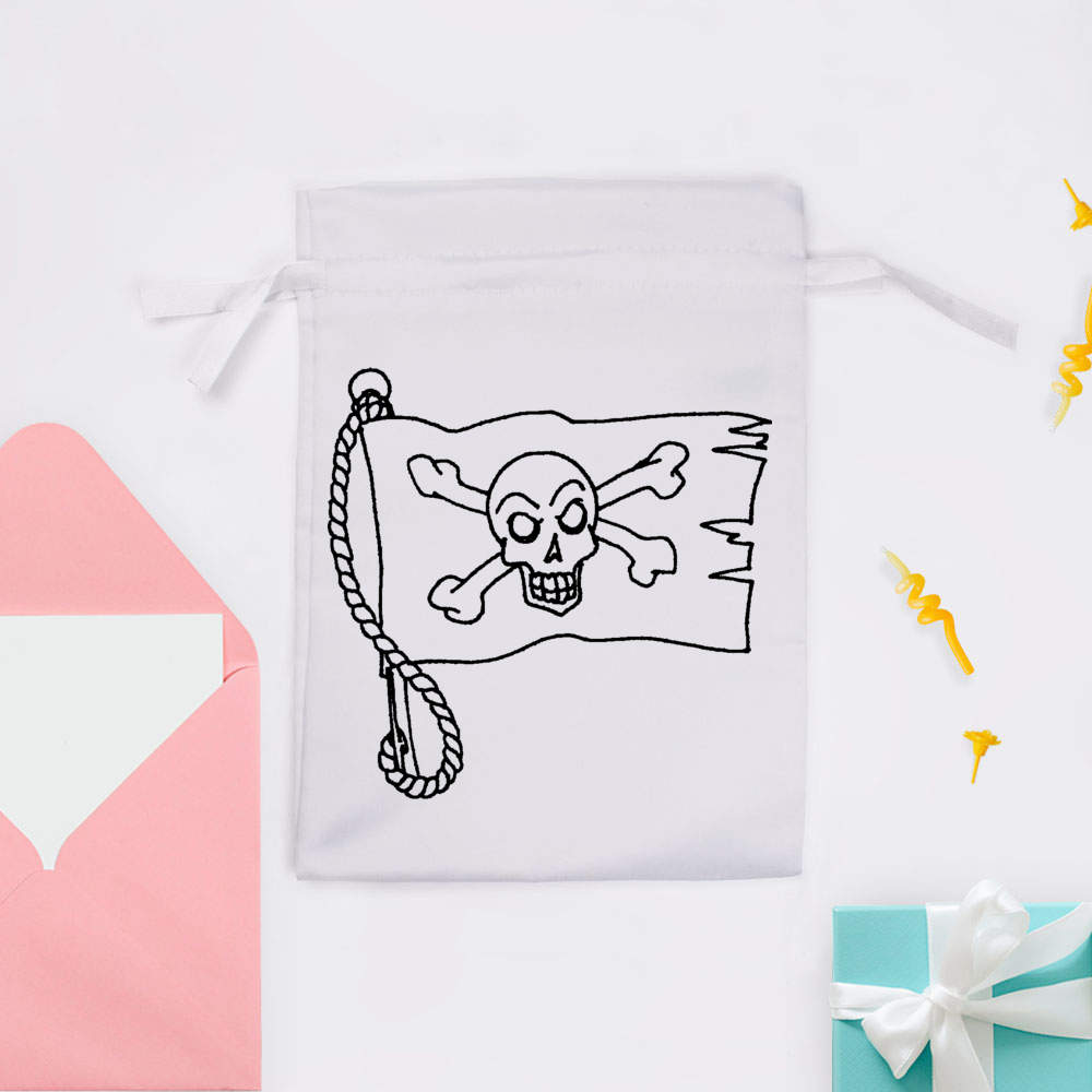 'Pirate Flag' Satin Drawstring Bag/Pouch (SB010270) - Picture 24 of 25