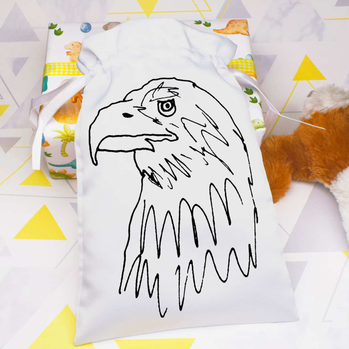 'Golden Eagle' Satin Drawstring Bag/Pouch (SB016344) - Bild 22 von 25
