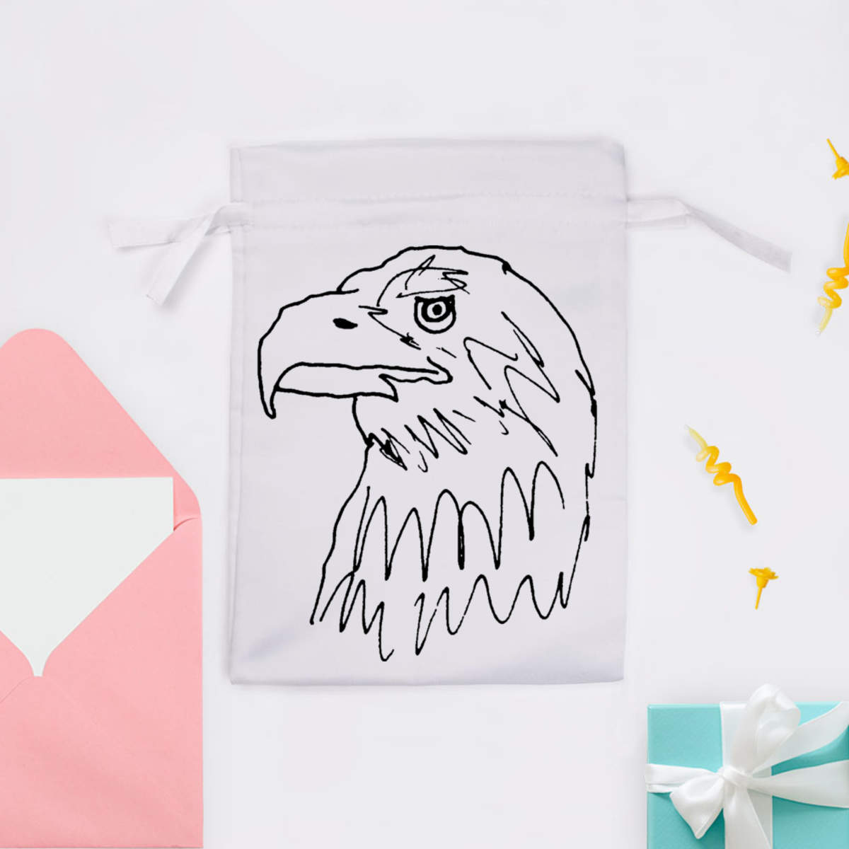 'Golden Eagle' Satin Drawstring Bag/Pouch (SB016344) - Bild 24 von 25