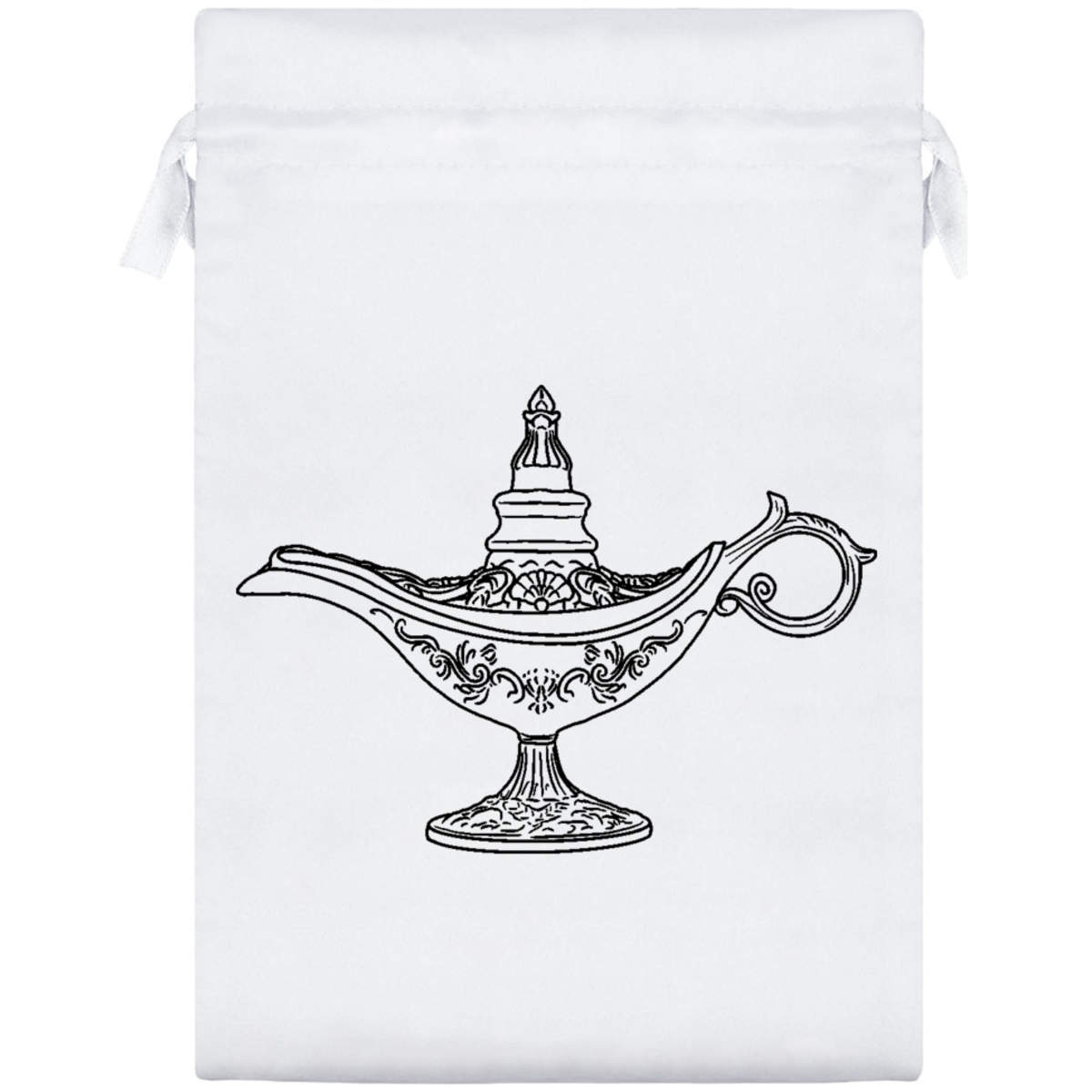 25cm 'Genie Lamp' Satin Drawstring Bag / Pouch (SB00053489)