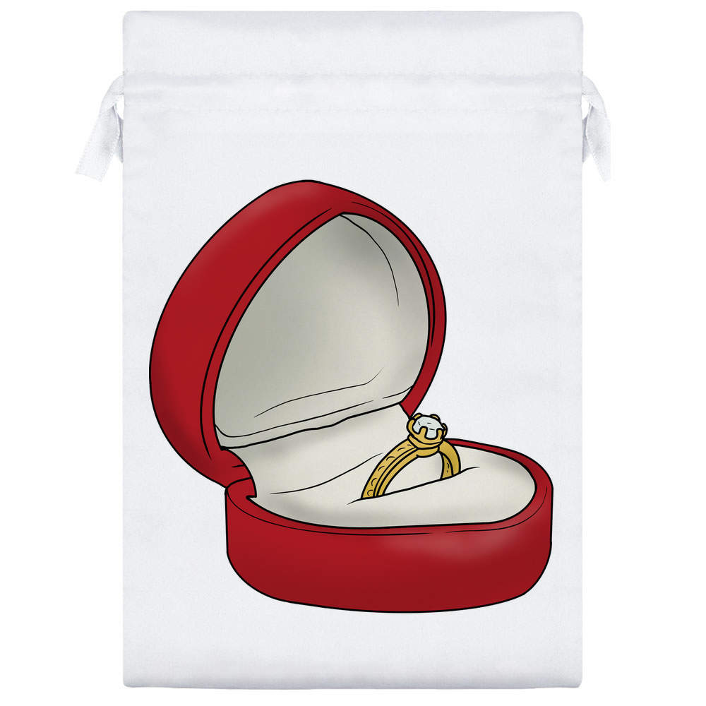 'Engagement Ring' Satin Drawstring Bag/Pouch (SB036249) - Picture 21 of 25