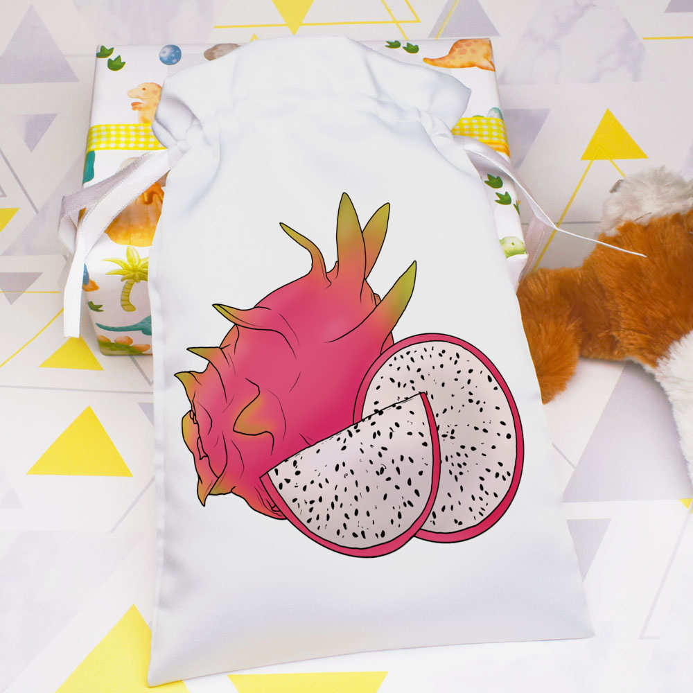 'Pink Dragon Fruit' Satin Drawstring Bag/Pouch (SB039729) - Picture 22 of 25