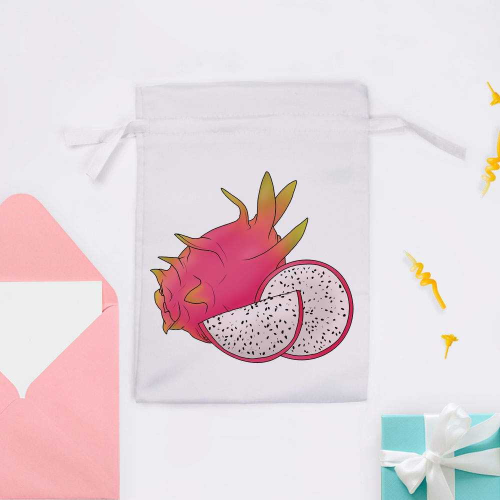 'Pink Dragon Fruit' Satin Drawstring Bag/Pouch (SB039729) - Picture 24 of 25