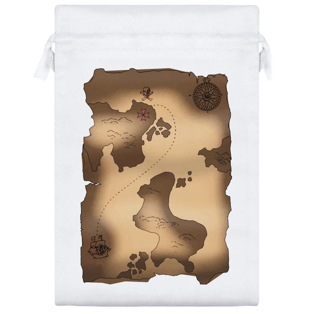 'Pirate Treasure Map' Satin Drawstring Bag/Pouch (SB047772) - Picture 21 of 25