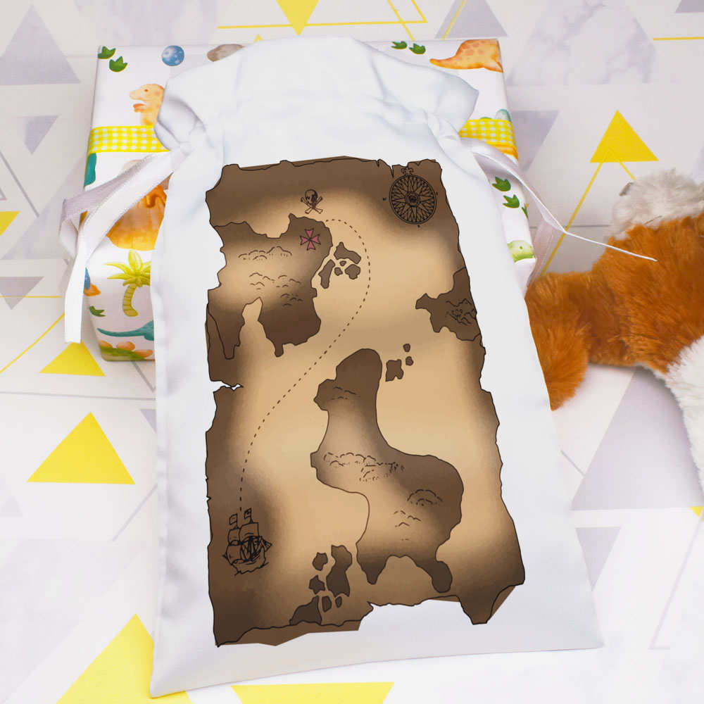 'Pirate Treasure Map' Satin Drawstring Bag/Pouch (SB047772) - Picture 22 of 25