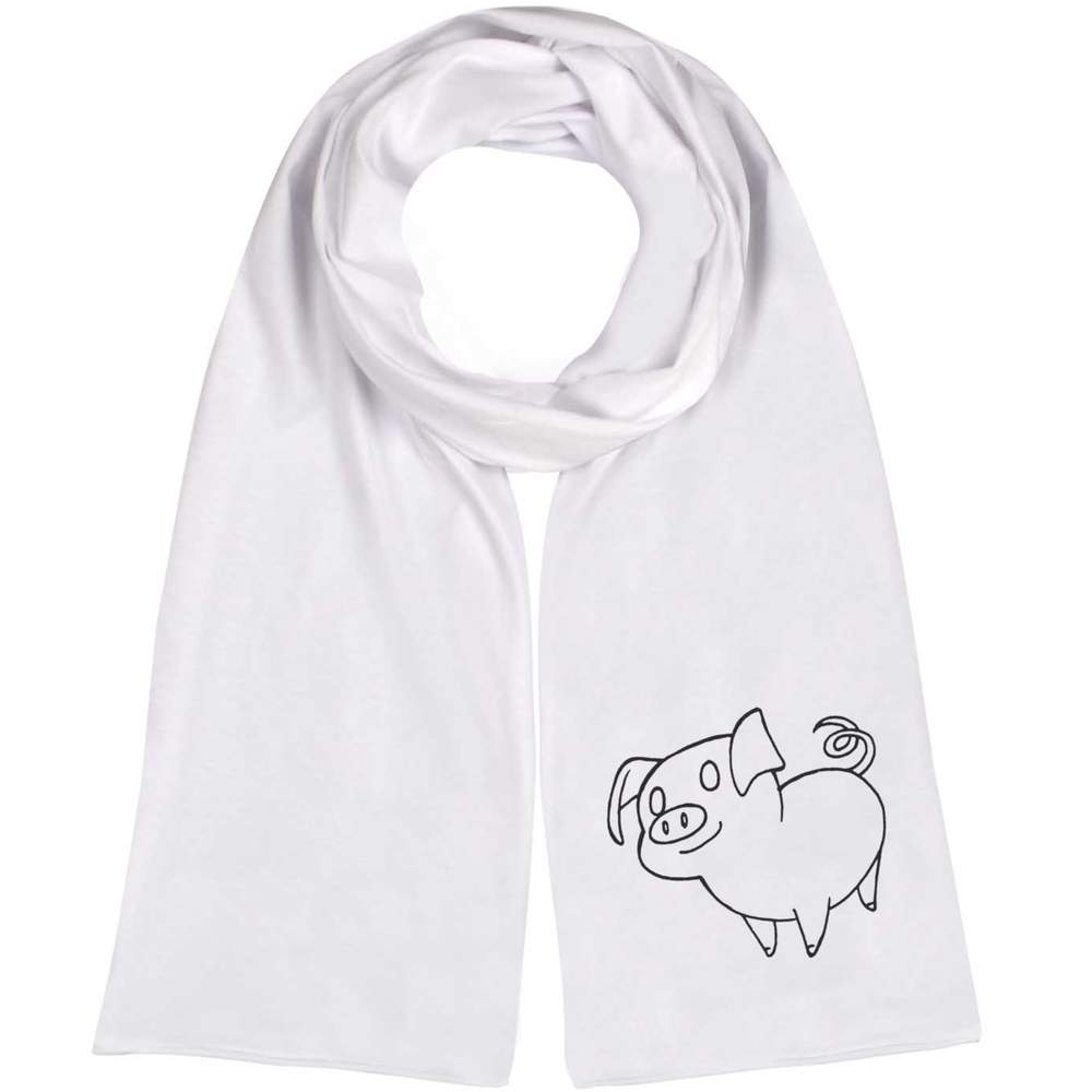 'Happy Pig' Lightweight Scarf / Wrap (SC00003326)