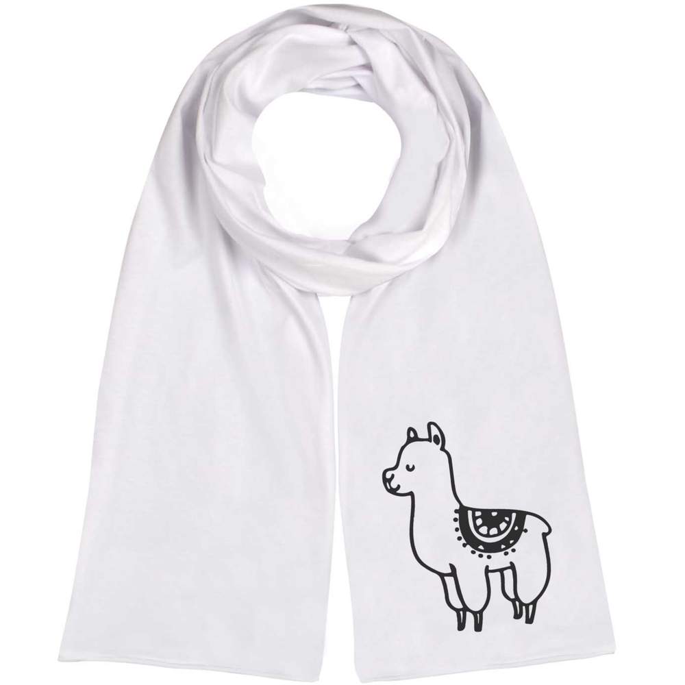 'Cute Llama' Lightweight Scarf / Wrap (SC00004367)