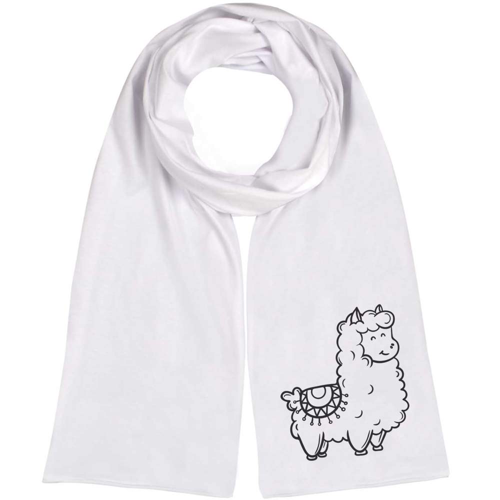 'Happy Llama' Lightweight Scarf / Wrap (SC00010424)
