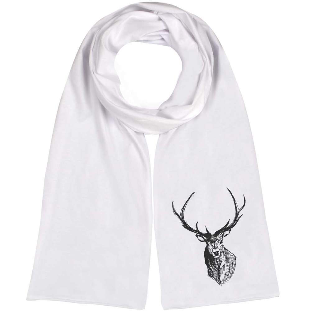 'Stag Head' Lightweight Scarf / Wrap (SC00013318)