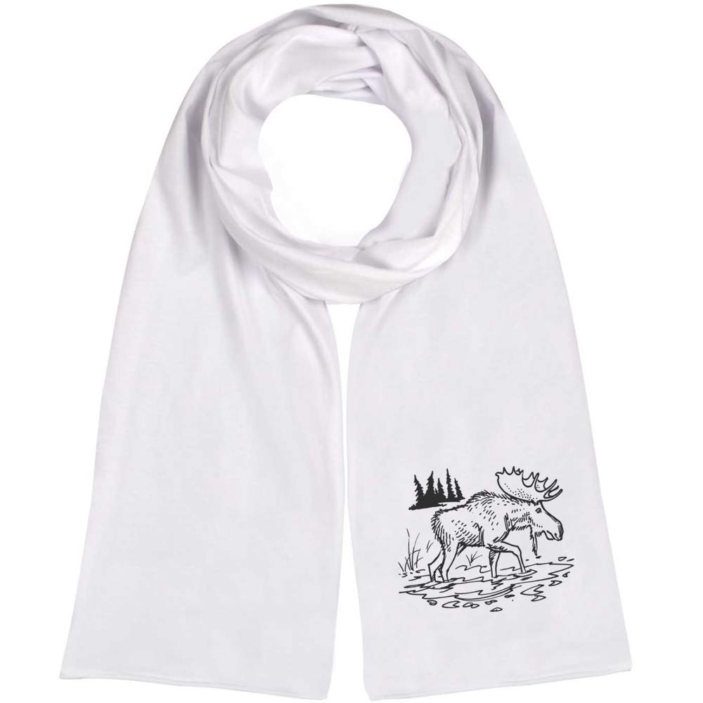 'Walking Moose' Lightweight Scarf / Wrap (SC00014525)