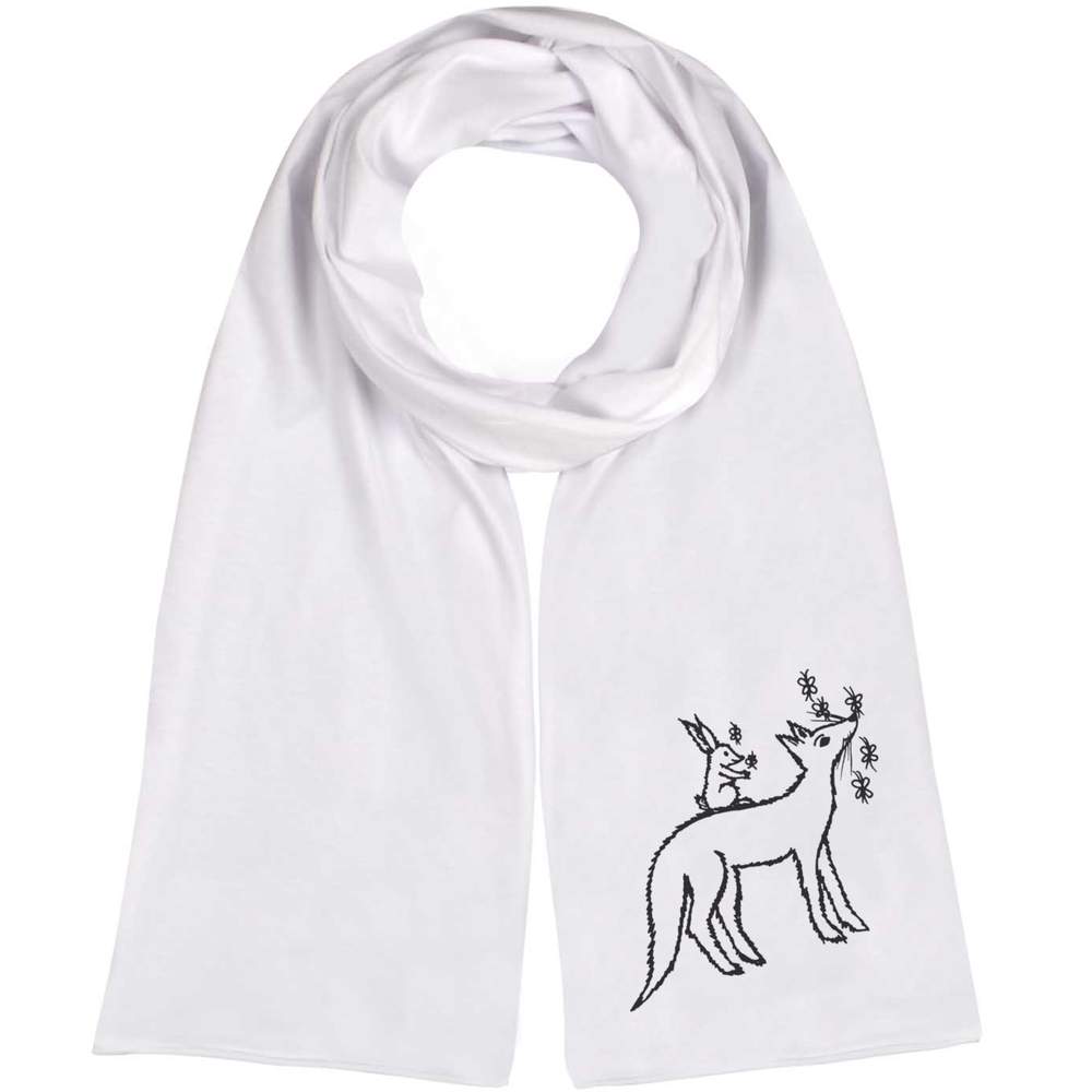 'Bunny Sat On Fox' Lightweight Scarf / Wrap (SC00023835)