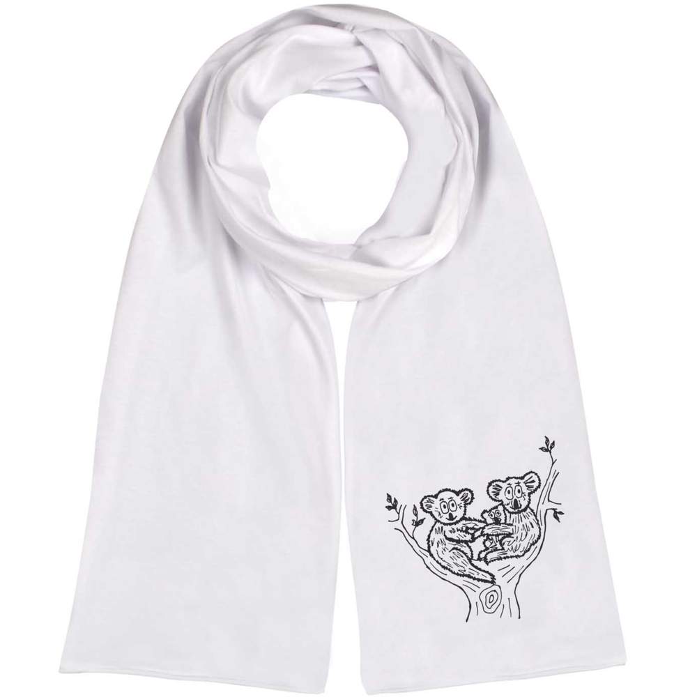 'Koala Family' Lightweight Scarf / Wrap (SC00023937)
