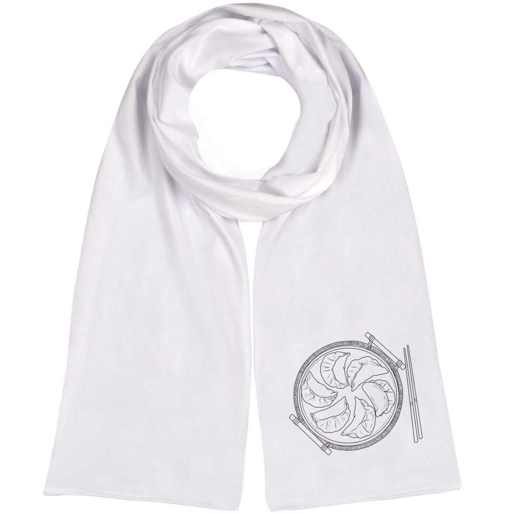 'Dumplings & Chopsticks' Lightweight Scarf / Wrap (SC00026285)