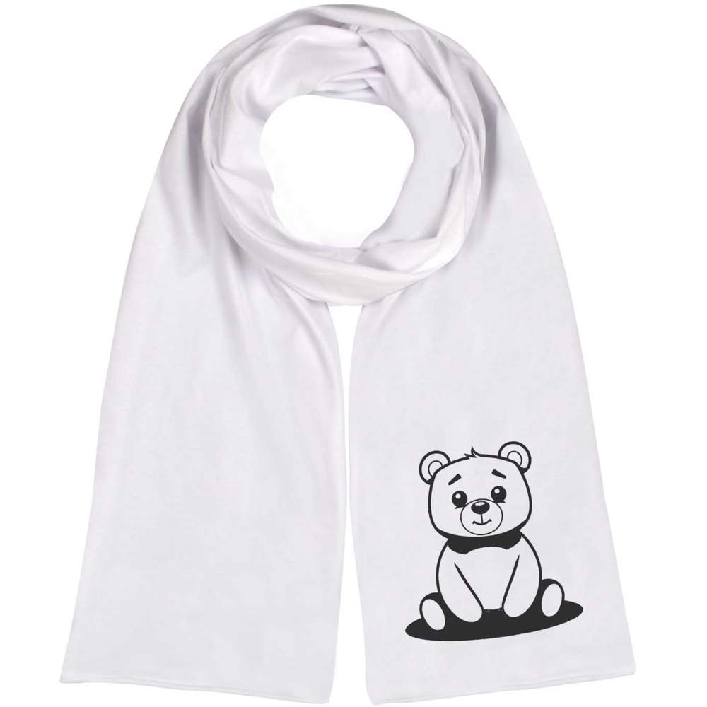 'Cute Bear Sitting ' Lightweight Scarf / Wrap (SC00030563)