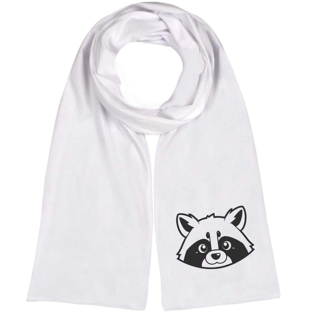 'Cute Raccoon Head' Lightweight Scarf / Wrap (SC00030587)