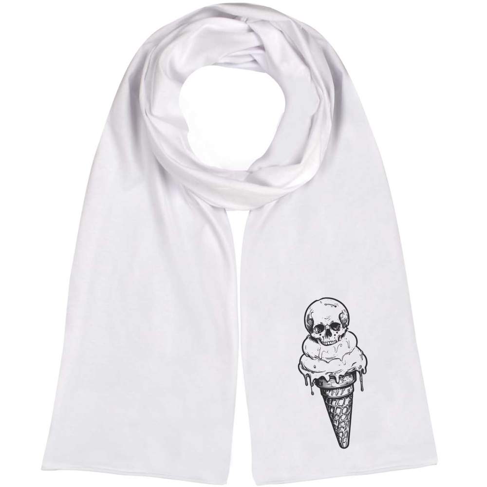 'Skull Icecream' Lightweight Scarf / Wrap (SC00031273)