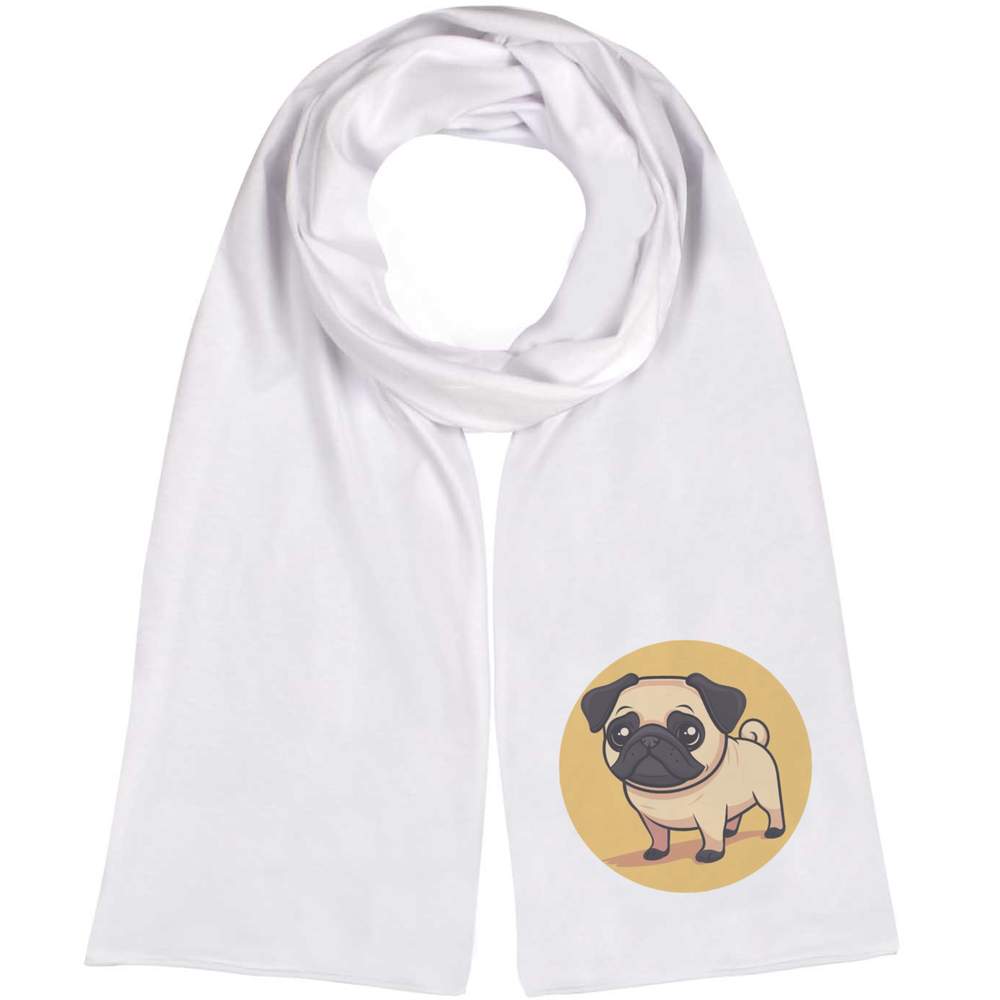 'Cute Pug Standing' Lightweight Scarf / Wrap (SC00034536)