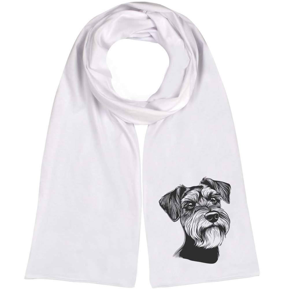 'Schnauzer Dog Portrait' Lightweight Scarf / Wrap (SC00035979)