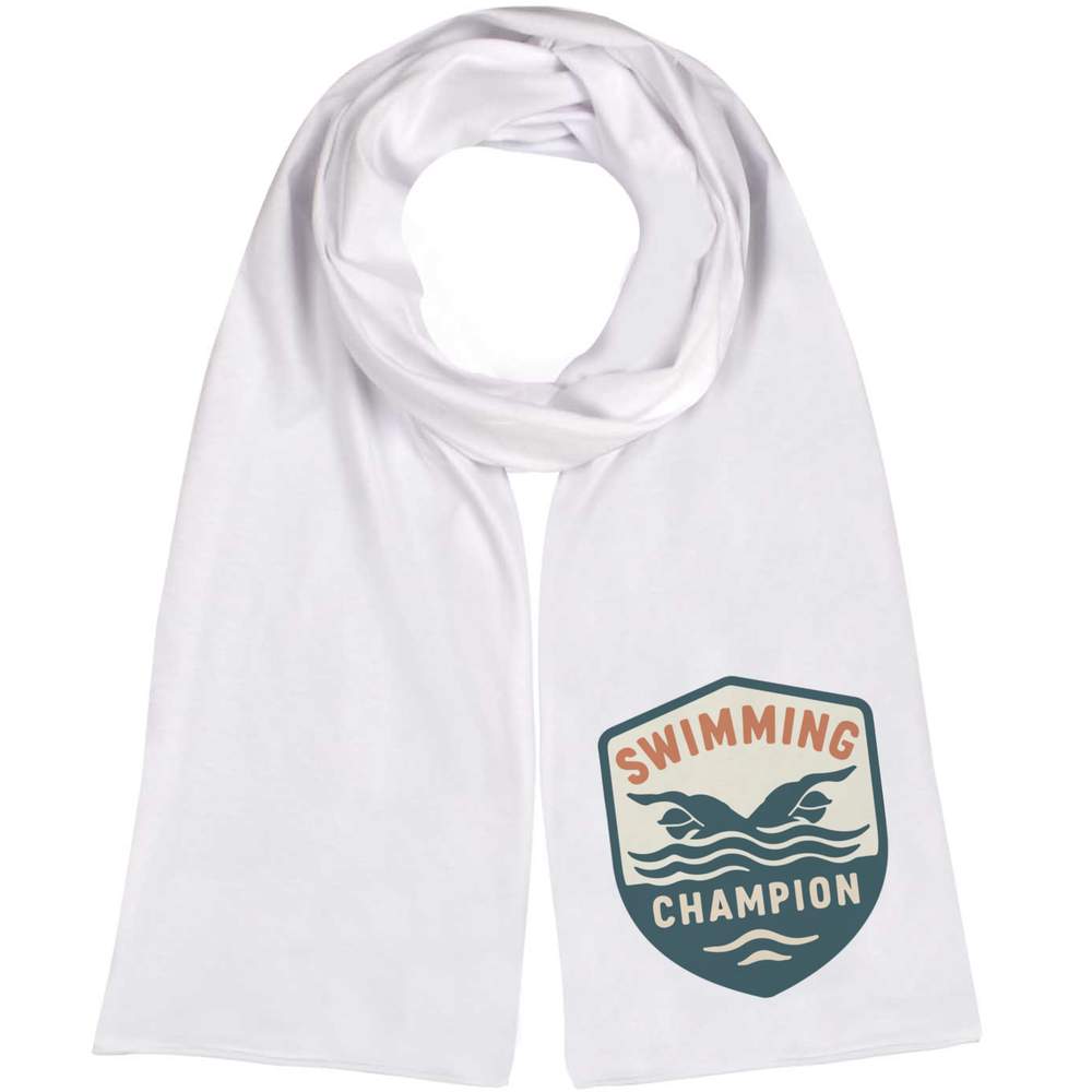 'Swimming Champion Emblem' Lightweight Scarf / Wrap (SC00039362)