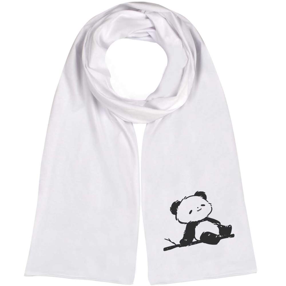 'Cute Panda Sitting On Branch' Lightweight Scarf / Wrap (SC00039878)