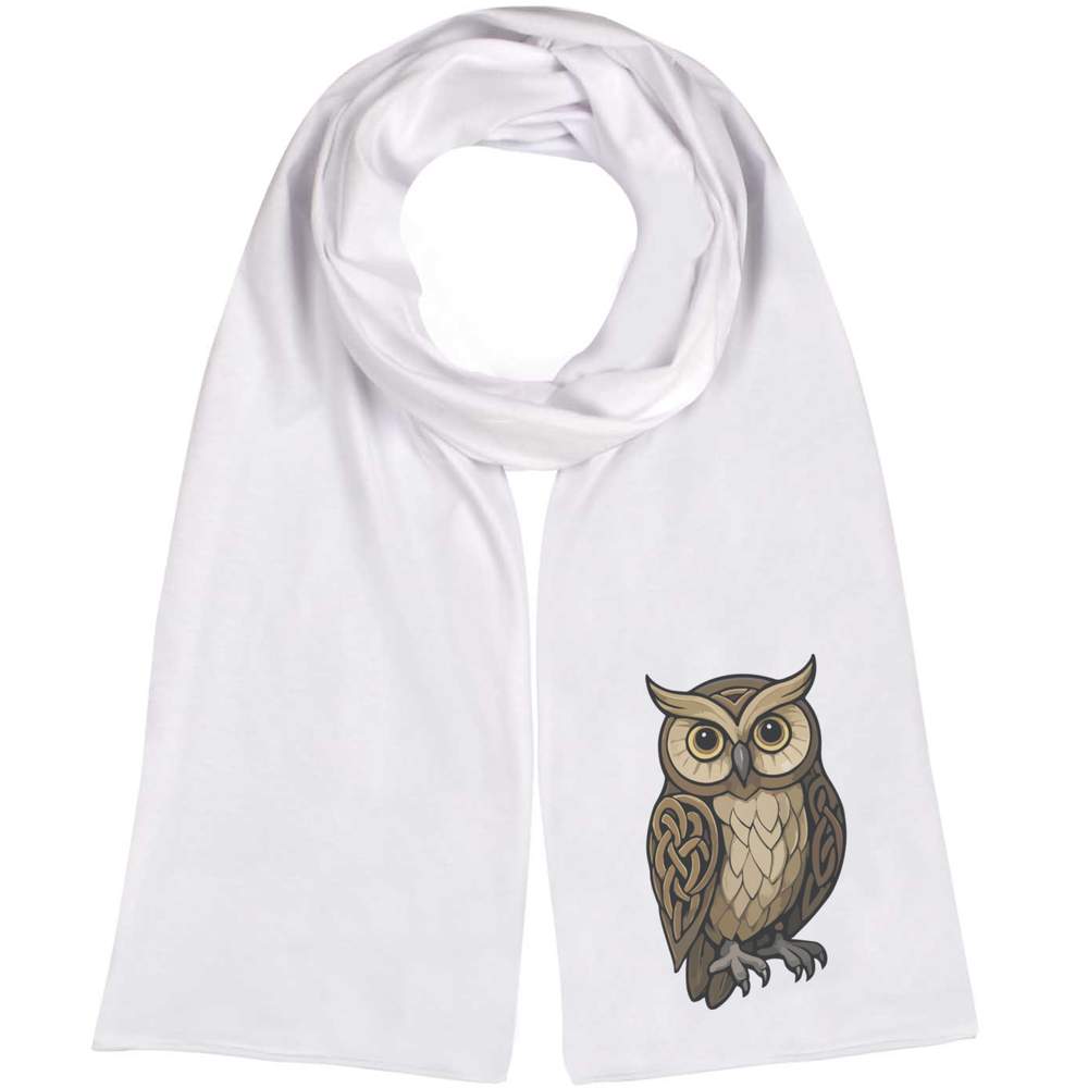 'Celtic Owl' Lightweight Scarf / Wrap (SC00040215)