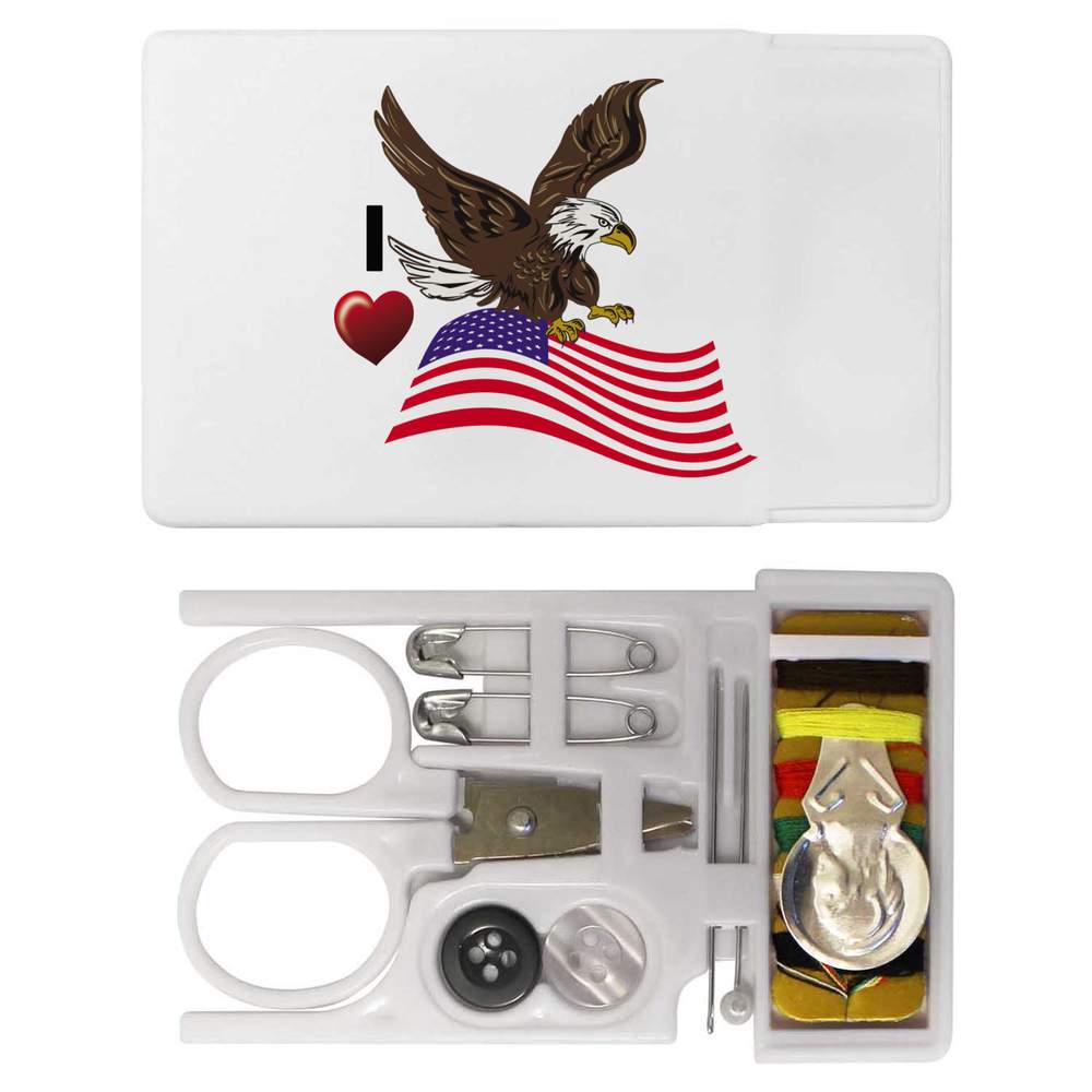 'I Love America Motif' Mini Travel Sewing Kit (SE00012923)