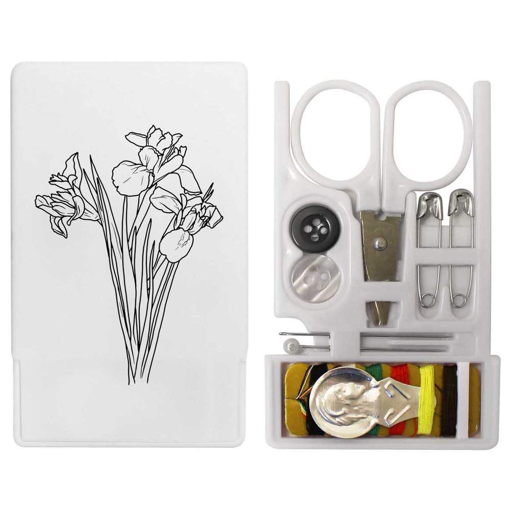 'Iris Flowers' Mini Travel Sewing Kit (SE00020884)