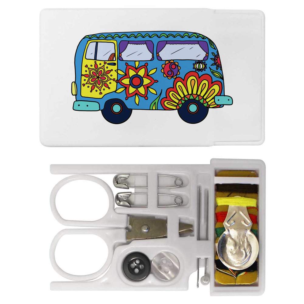 'Painted Hippy Camper Van' Mini Travel Sewing Kit (SE00025137)