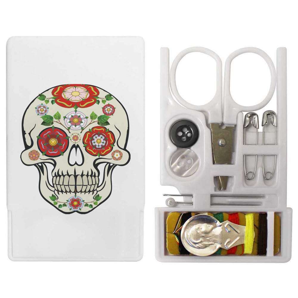 'Lancashire Rose Sugar Skull' Mini Travel Sewing Kit (SE00026746)