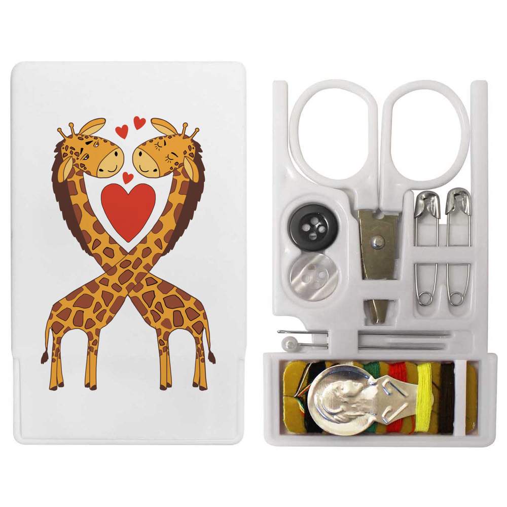 'Giraffes In Love' Mini Travel Sewing Kit (SE00027116)