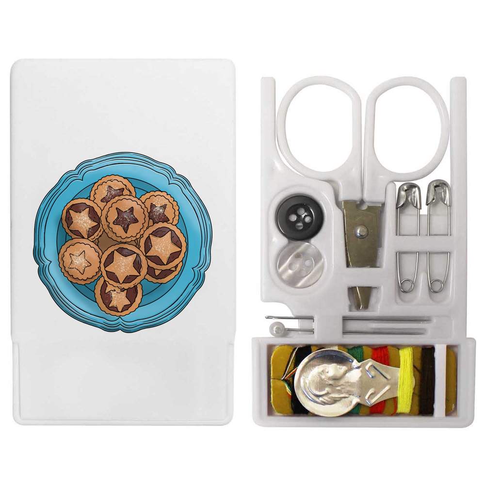 'Plate Of Mince Pies' Mini Travel Sewing Kit (SE00029389)