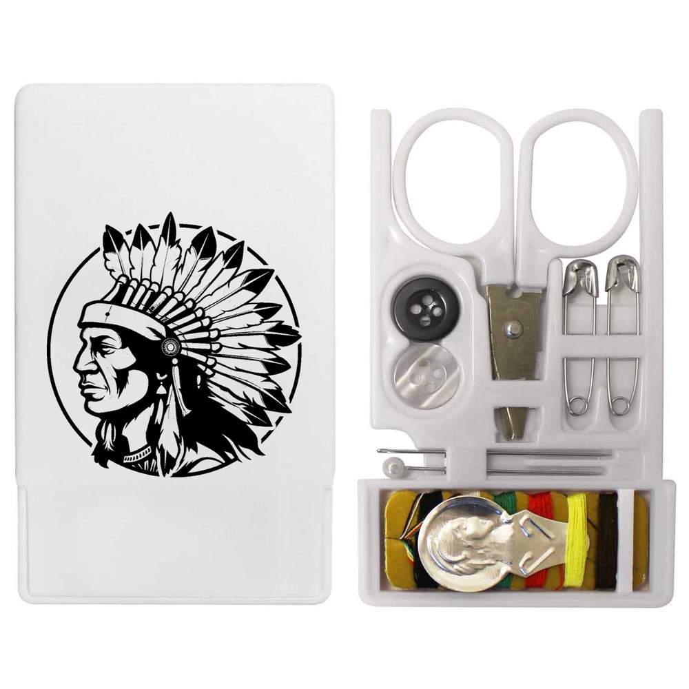 'Native American Chief' Mini Travel Sewing Kit (SE00032664)
