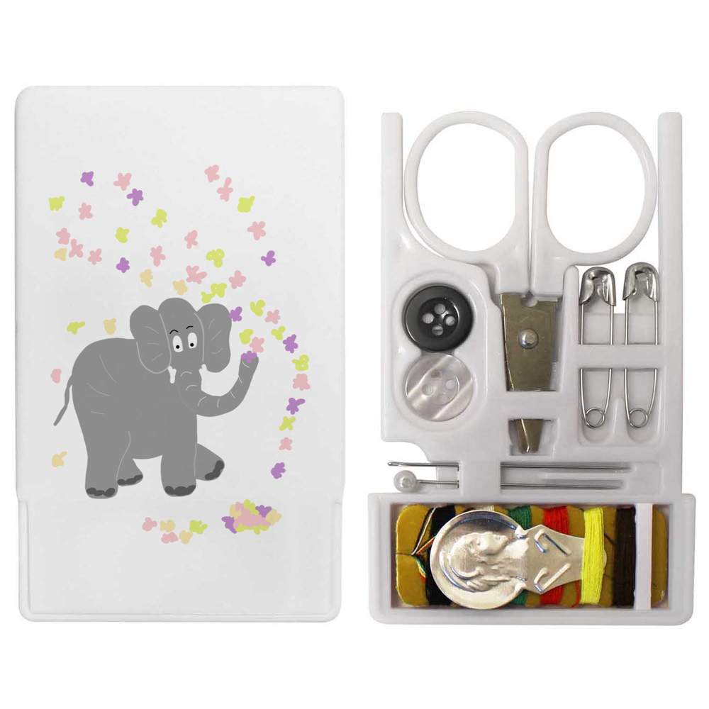 'Elephant Flower Shower' Mini Travel Sewing Kit (SE00032899)