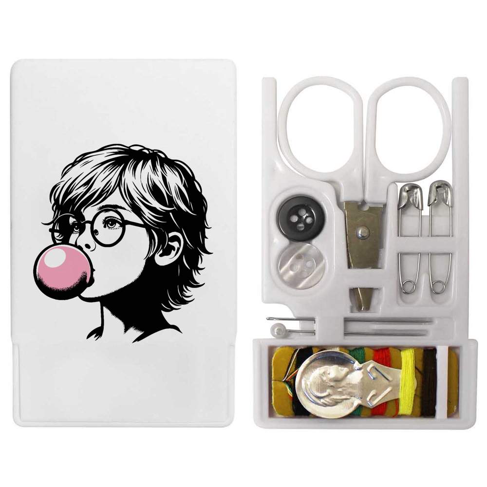 'Bubble Gum Girl' Mini Travel Sewing Kit (SE00033711)